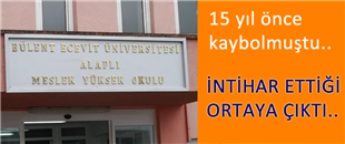 Öğretim Üyesi 15 yıl önce intihar etmiş..