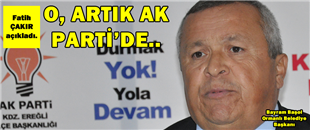 ORMANLI BELEDİYE BAŞKANI, MHP'DEN İSTİFA EDİP, AK PARTİ'YE GEÇTİ..