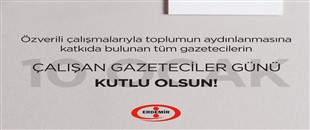 ERDEMİR, 10 OCAK ÇALIŞAN GAZETECİLER GÜNÜ'NÜ KUTLADI