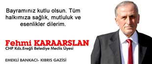 FEHMİ KARAARSLAN'IN KURBAN BAYRAMI MESAJI..