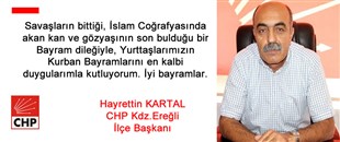HAYRETTİN KARTAL'IN KURBAN BAYRAMI MESAJI..