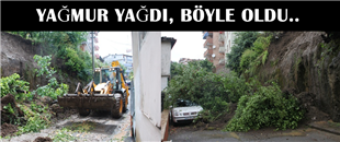 Ereğli' de yağmur suları heyelana neden oldu