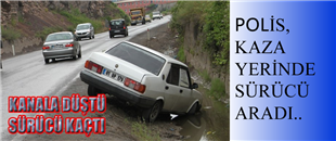 Otomobil sürücüsü kaçtı...