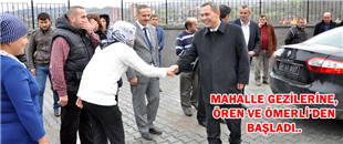 BAŞKAN UYSAL, MAHALLE GEZİLERİNE BAŞLADI. İLK DURAK ÖMERLİ VE ÖREN..