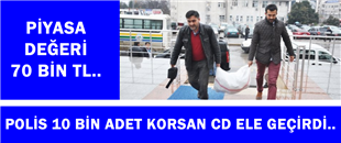 Polis 10 bin adet korsan cd ele geçirdi