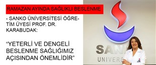 RAMAZAN AYINDA SAĞLIKLI BESLENME