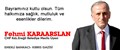 FEHMİ KARAARSLAN'IN KURBAN BAYRAMI MESAJI..