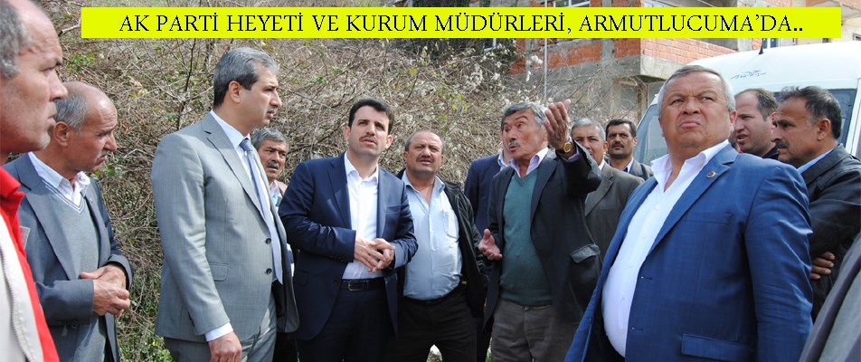 AK PARTİ HEYETİ, ARMUTLUCUMA’DA İNCELEMELERDE BULUNDU