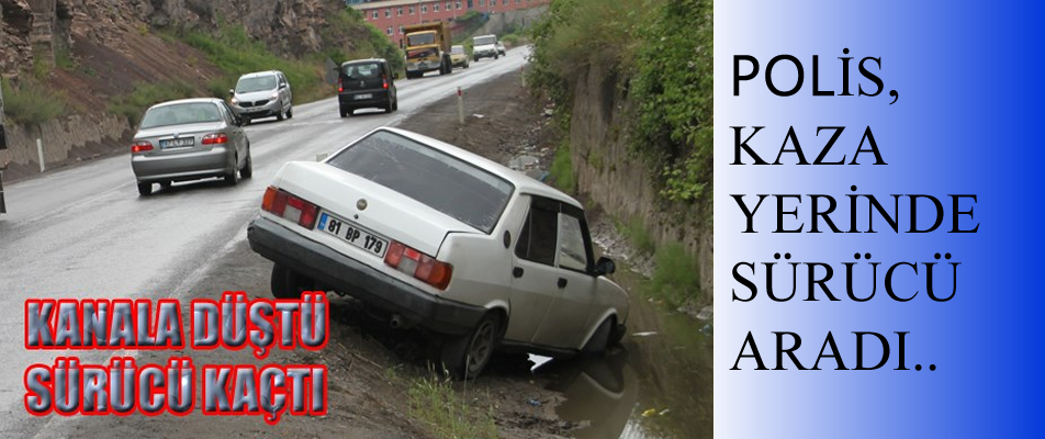 Otomobil sürücüsü kaçtı...
