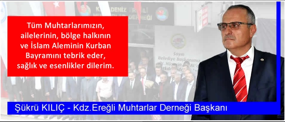 ŞÜKRÜ KILIÇ'IN KURBAN BAYRAMI MESAJI..